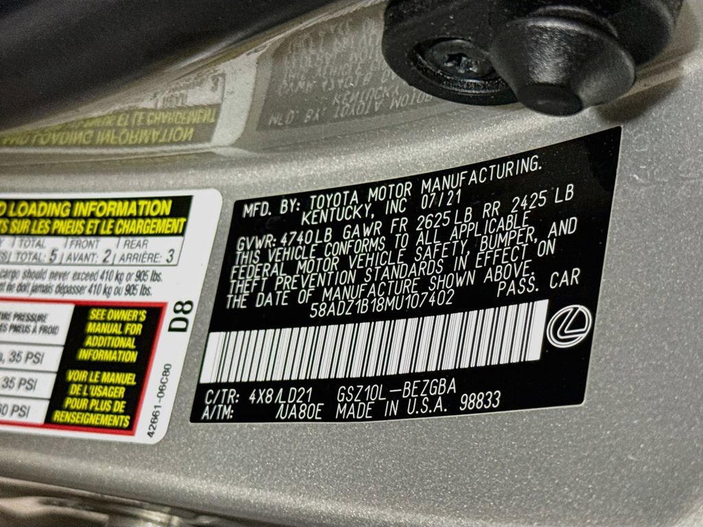 Used 2021 Lexus ES 350 w/ Premium Package FWD image 34