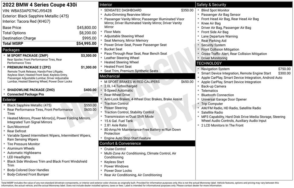 Used 2022 BMW 430i Coupe w/ M Sport Package RWD image 4