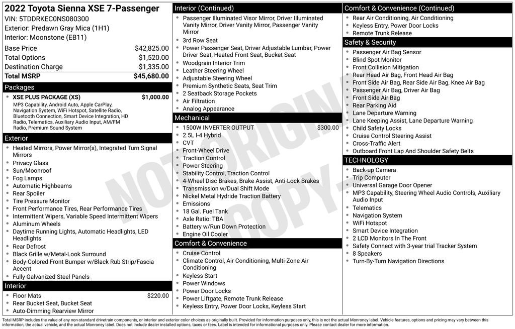Used 2022 Toyota Sienna XSE w/ XSE Plus Package FWD image 36