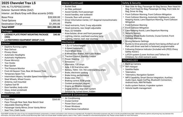 Certified 2025 Chevrolet Trax LS FWD image 33