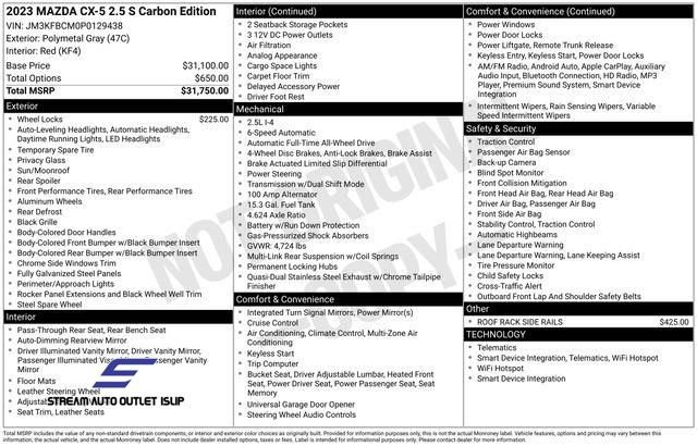 Used 2023 MAZDA CX-5 Carbon Edition image 38