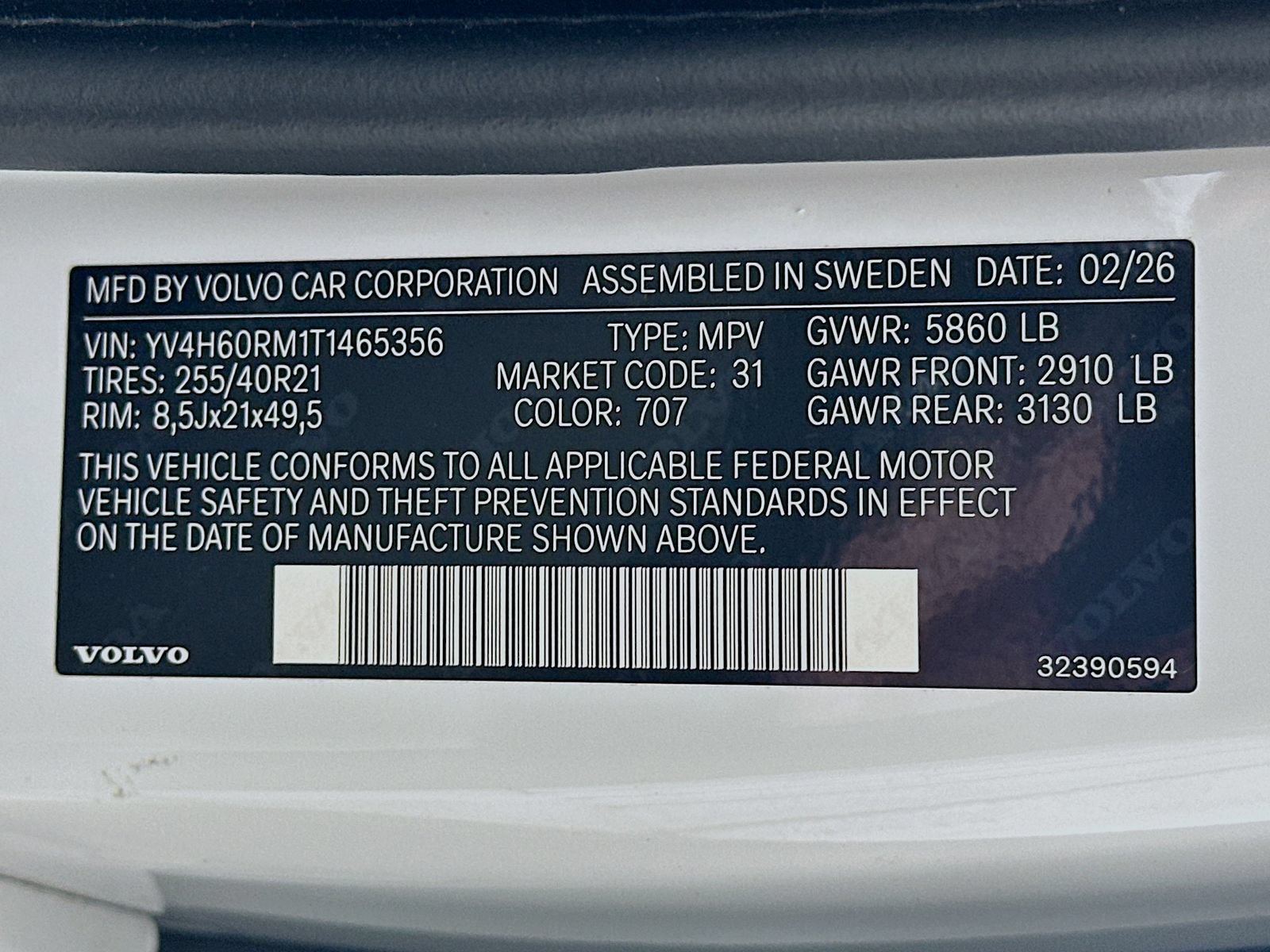 New 2026 Volvo XC60 T8 Ultra w/ Protection Package Premier AWD/4WD image 47