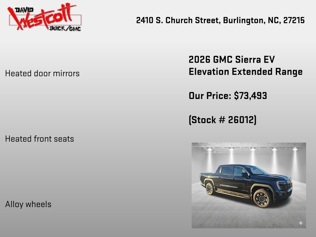 New 2026 GMC Sierra EV Elevation w/ Premium Package AWD/4WD image 8