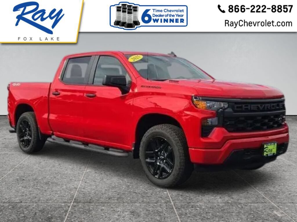 Certified 2025 Chevrolet Silverado 1500 Custom w/ Turbomax Blackout Package AWD/4WD video 1