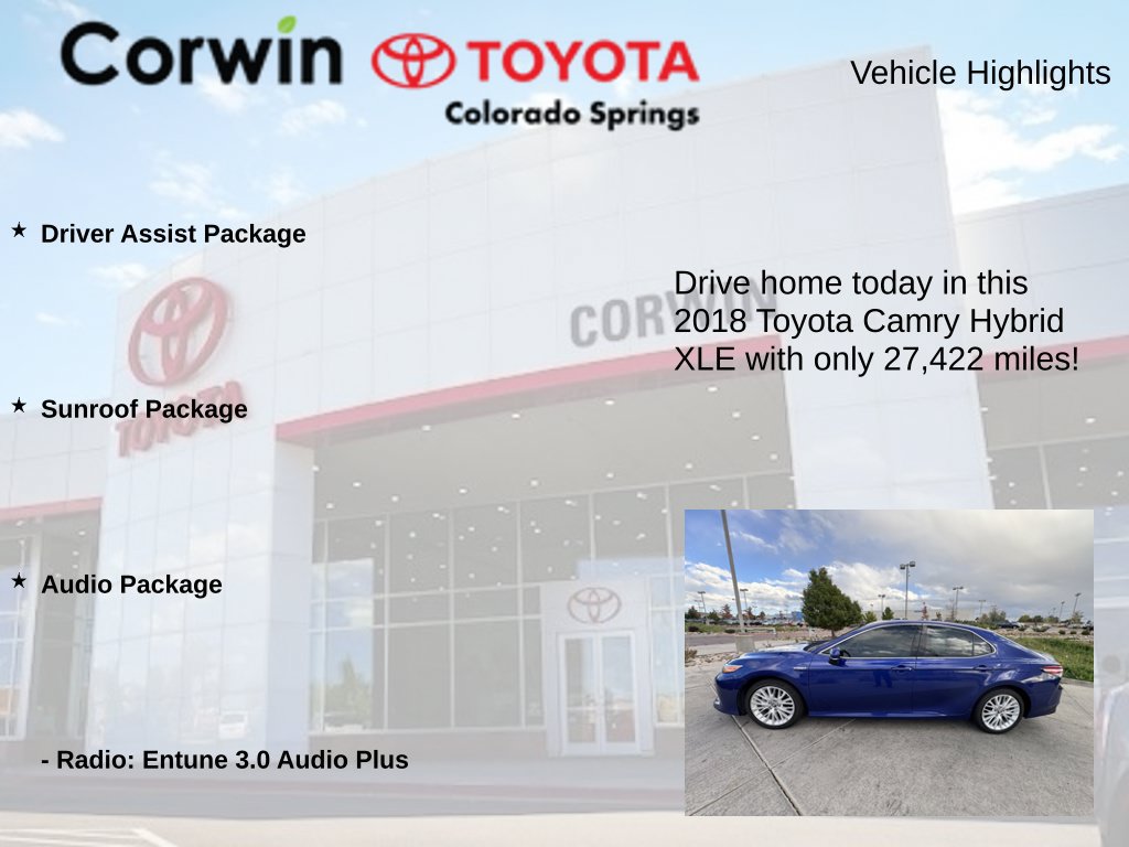 Used 2018 Toyota Camry XLE w/ Audio Package FWD image 7