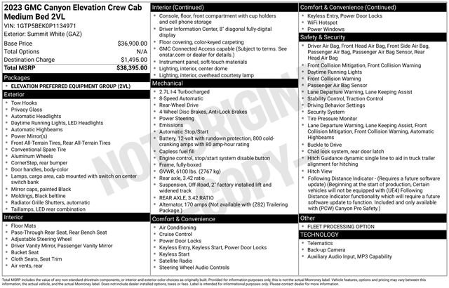 Used 2023 GMC Canyon Elevation RWD image 3