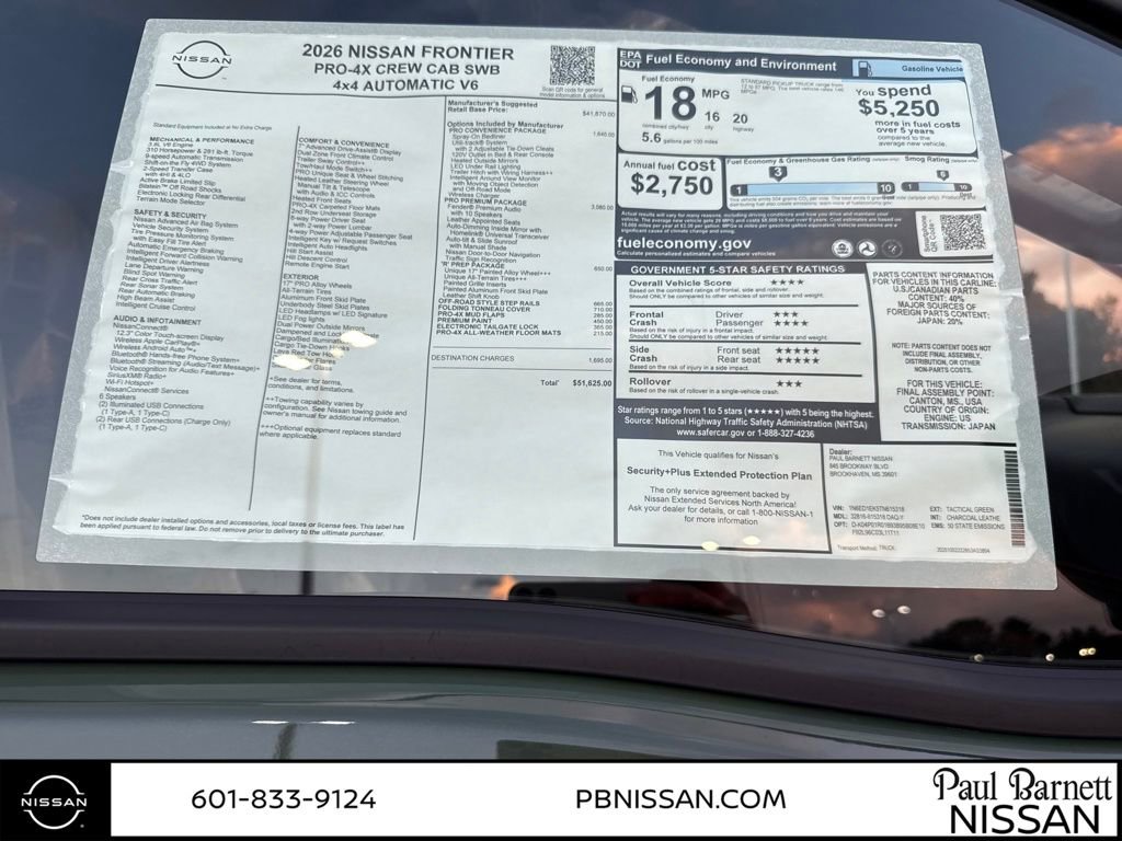 New 2026 Nissan Frontier PRO-4X image 16