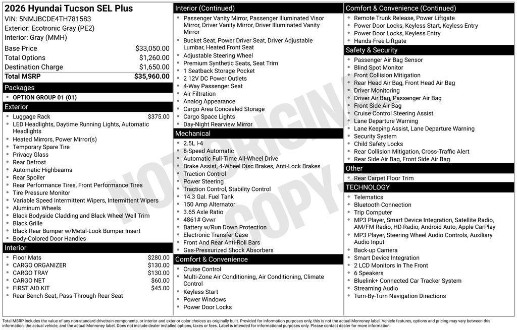 New 2026 Hyundai Tucson SEL Plus AWD/4WD image 27