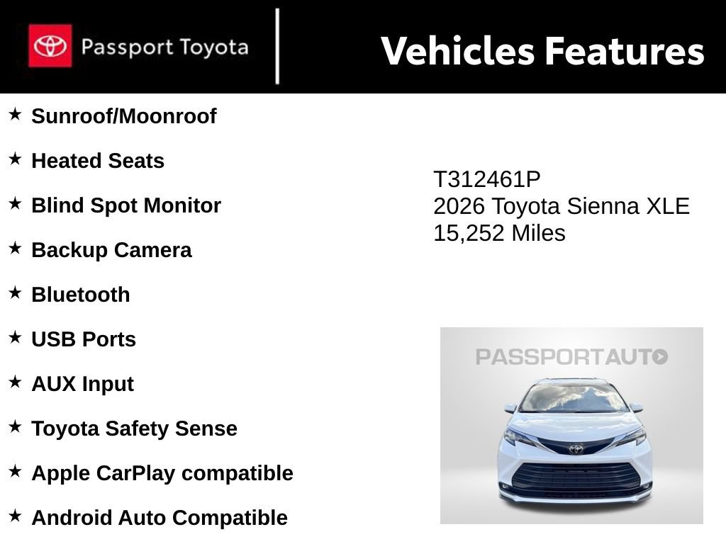 Used 2026 Toyota Sienna XLE FWD image 10