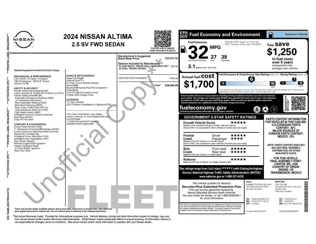 Used 2024 Nissan Altima 2.5 SV FWD image 32
