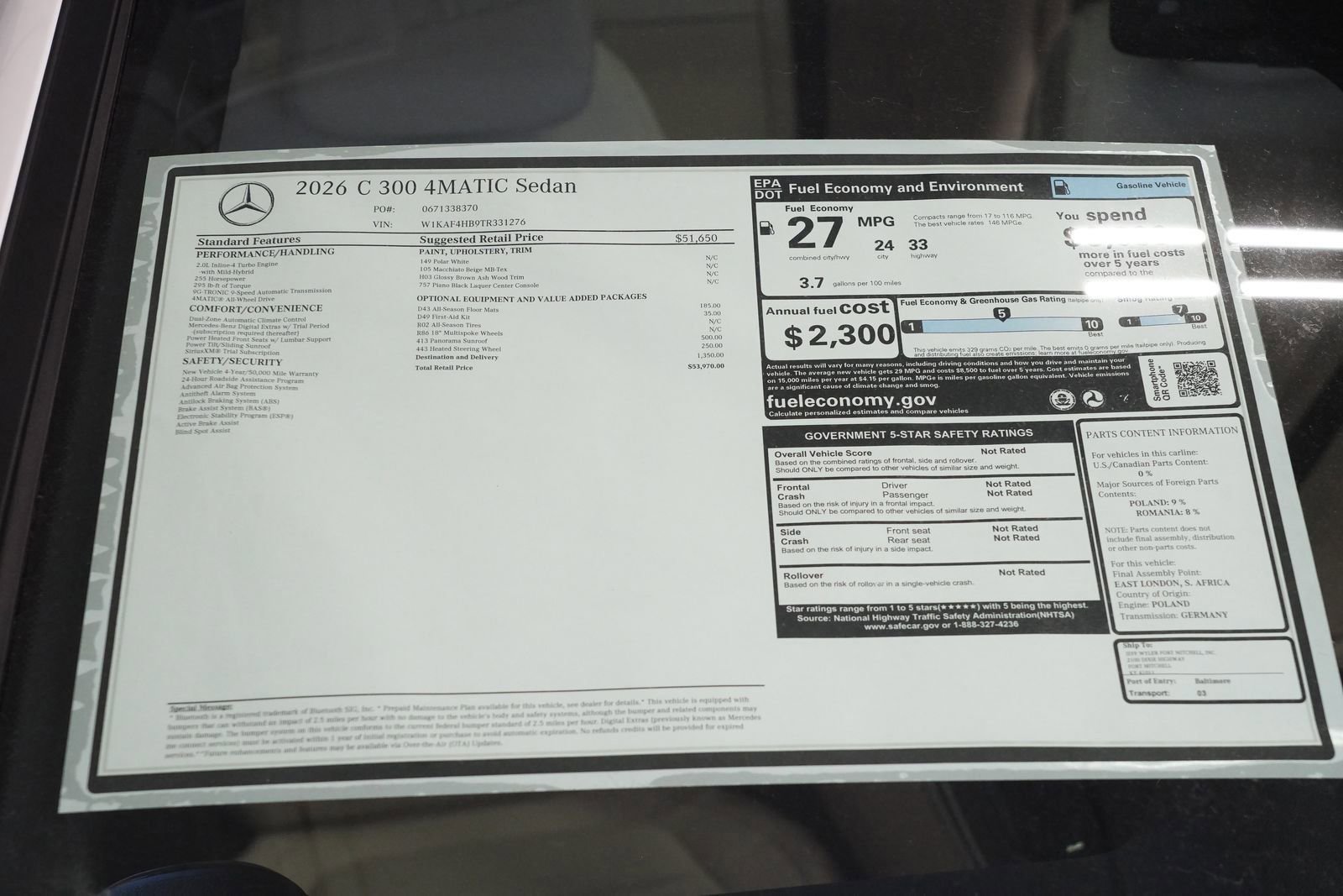 New 2026 Mercedes-Benz C 300 4MATIC Sedan image 36