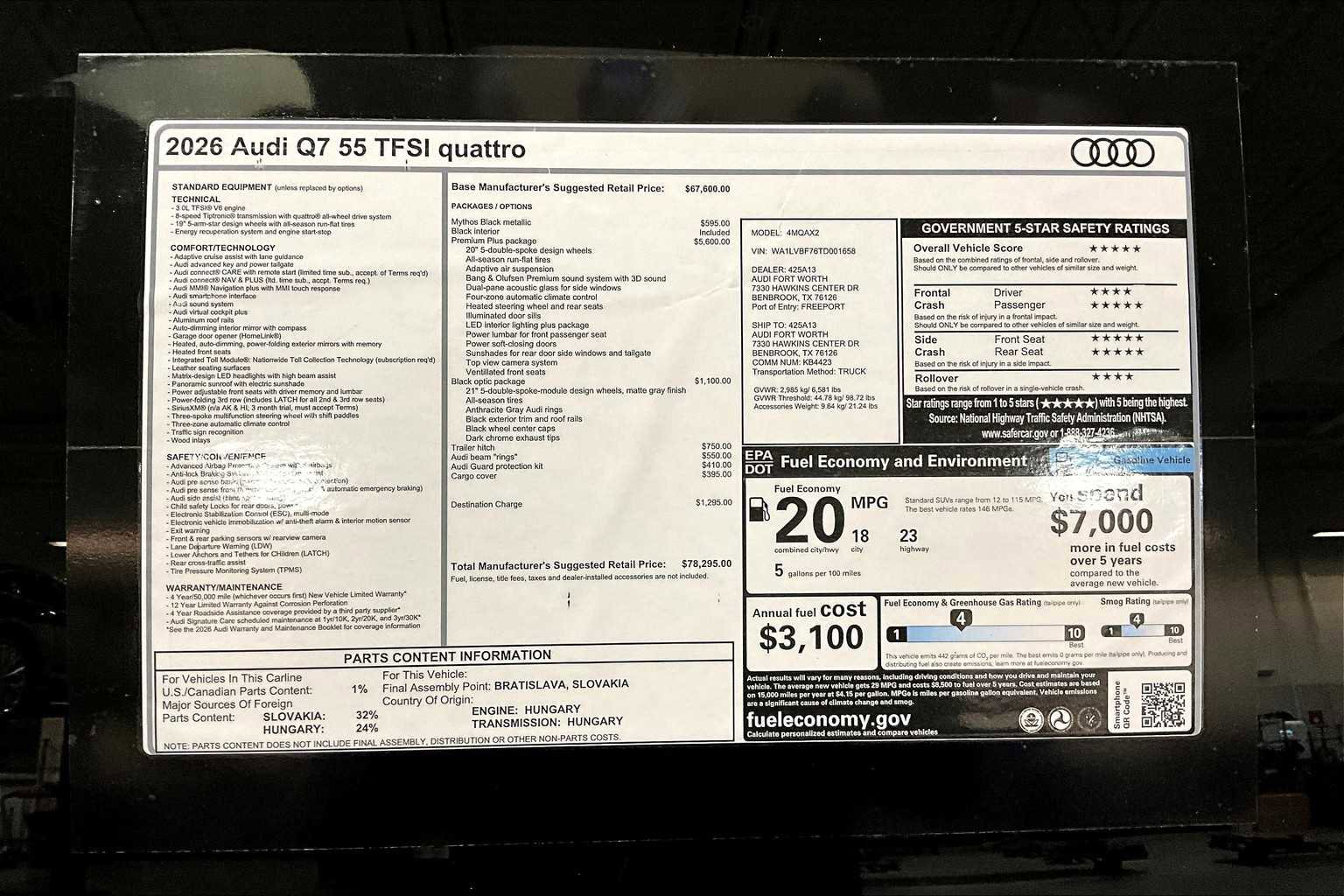 New 2026 Audi Q7 Premium Plus image 16