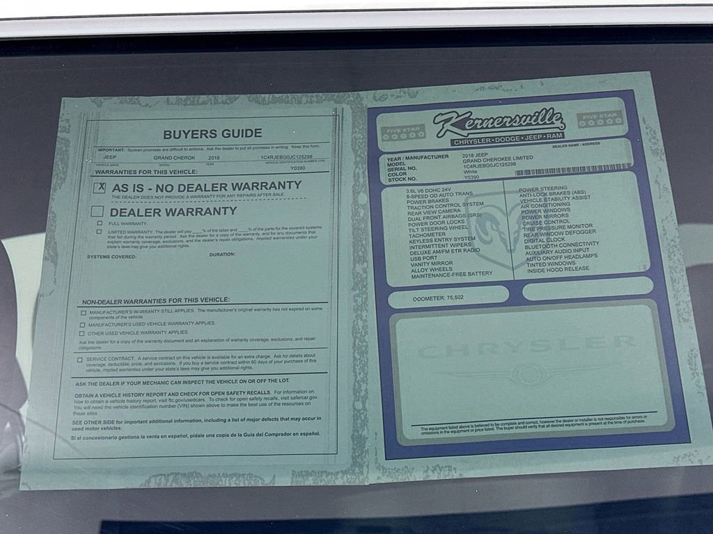 Used 2018 Jeep Grand Cherokee Limited image 38