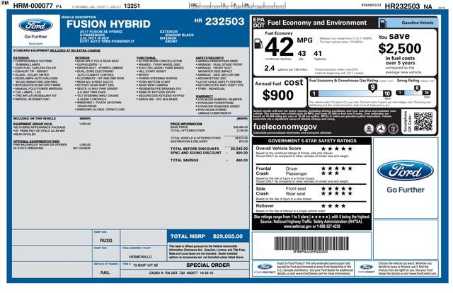 Used 2017 Ford Fusion SE w/ Equipment Group 601A FWD image 13