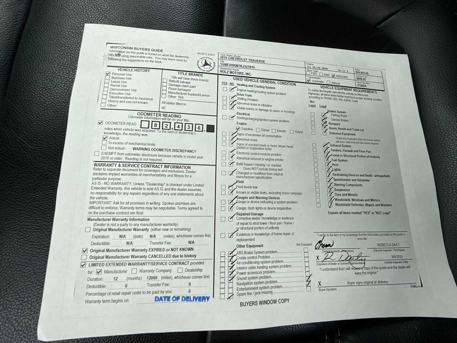Certified 2019 Chevrolet Traverse LT AWD/4WD image 28