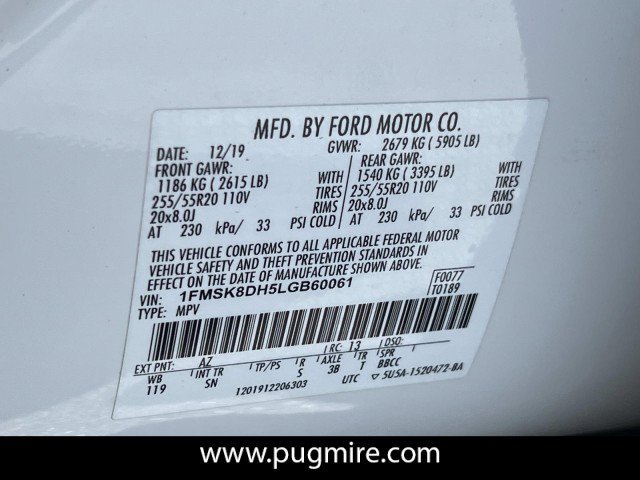 Used 2020 Ford Explorer XLT w/ Equipment Group 202A AWD/4WD image 36