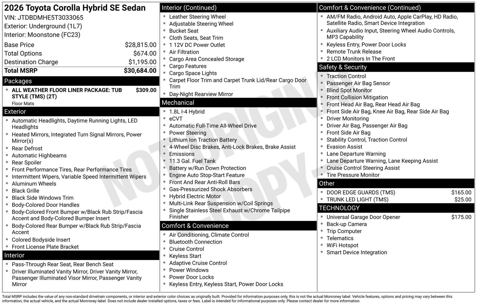 Used 2026 Toyota Corolla SE AWD/4WD image 13