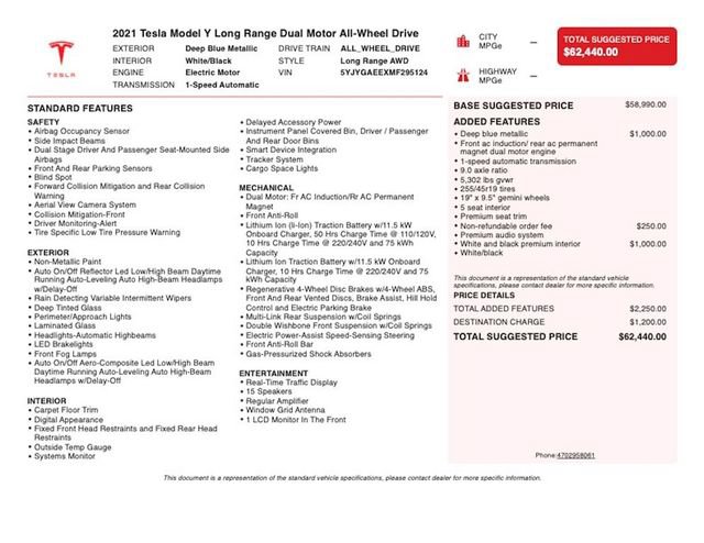 Used 2021 Tesla Model Y Long Range AWD/4WD image 4