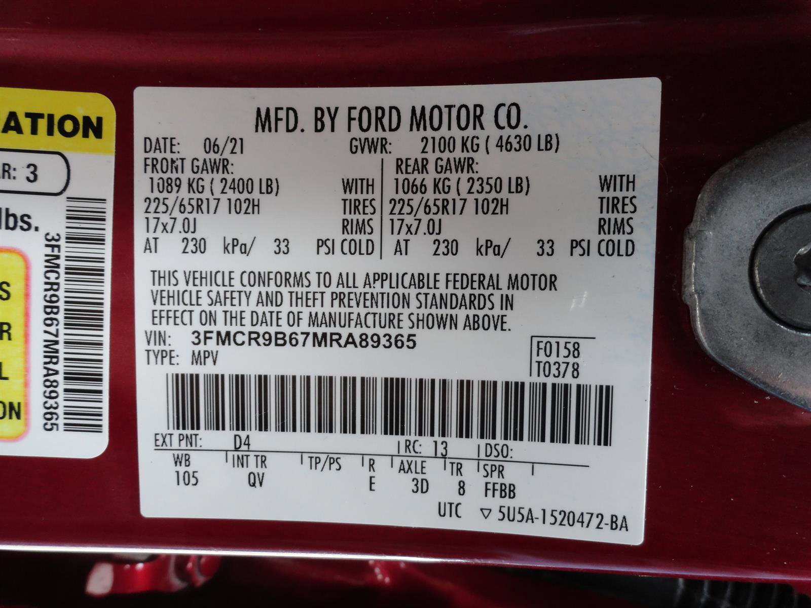 Certified 2021 Ford Bronco Sport Big Bend AWD/4WD image 22