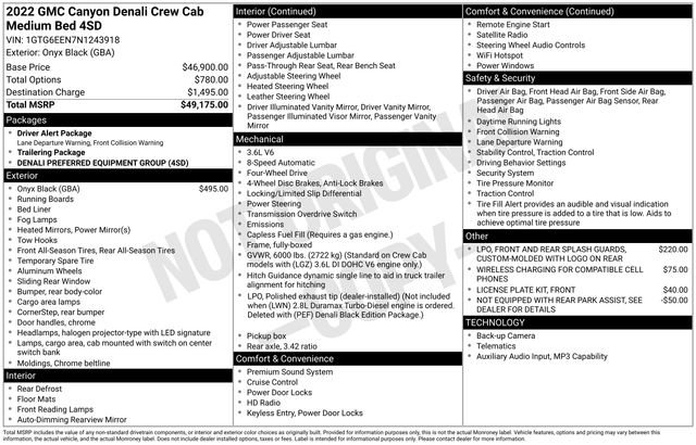 Used 2022 GMC Canyon Denali AWD/4WD image 4