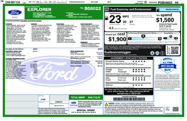 Certified 2023 Ford Explorer XLT w/ Equipment Group 202A AWD/4WD image 5
