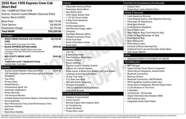New 2026 RAM 1500 Express AWD/4WD image 5