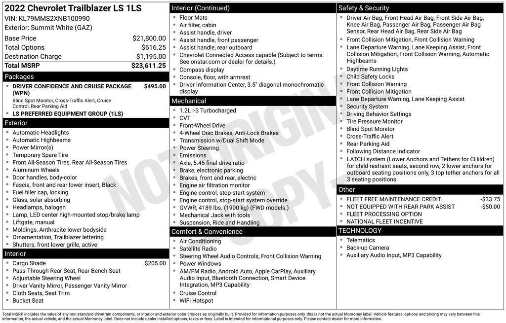 Used 2022 Chevrolet TrailBlazer LS FWD image 50