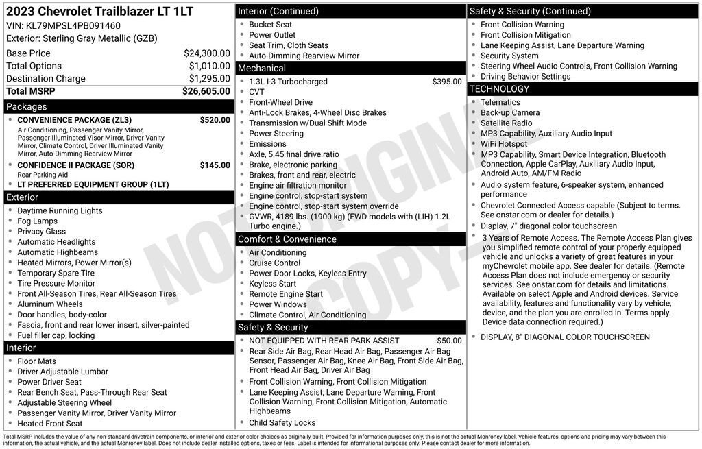 Certified 2023 Chevrolet TrailBlazer LT w/ Convenience Package FWD image 11