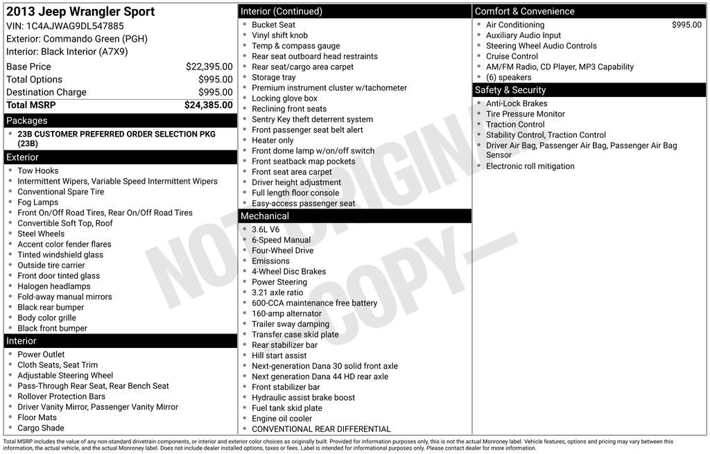 Used 2013 Jeep Wrangler Sport image 5