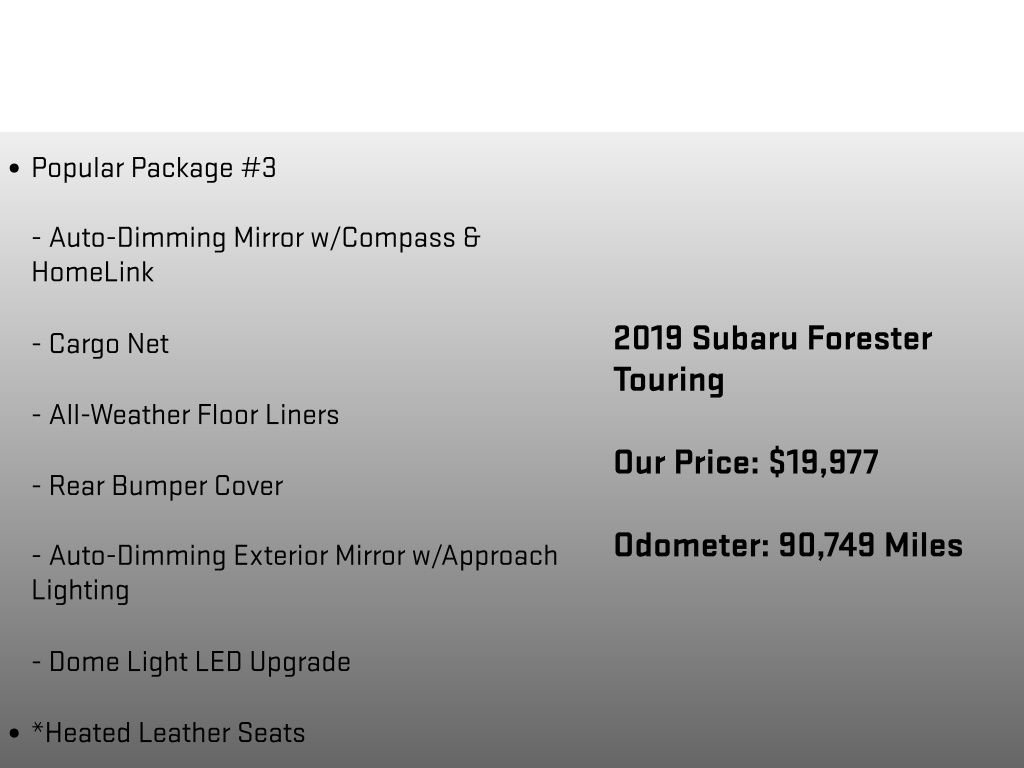 Used 2019 Subaru Forester Touring w/ Popular Package #3 AWD/4WD image 6