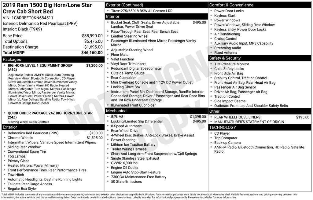 Used 2019 RAM 1500 Big Horn image 10