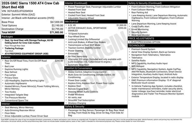 Used 2026 GMC Sierra 1500 AT4 AWD/4WD image 42