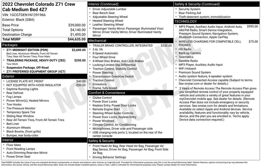 Used 2022 Chevrolet Colorado Z71 w/ Z71 Midnight Edition AWD/4WD image 4