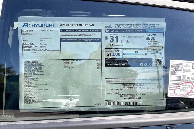 New 2026 Hyundai Kona SEL Sport image 14