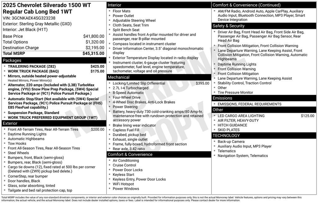 Used 2025 Chevrolet Silverado 1500 W/T w/ Trailering Package image 5