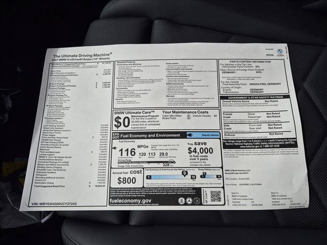 New 2027 BMW i5 eDrive40 w/ M Sport Package RWD image 17