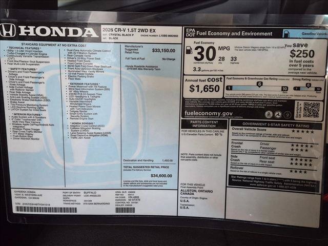 New 2026 Honda CR-V EX image 19