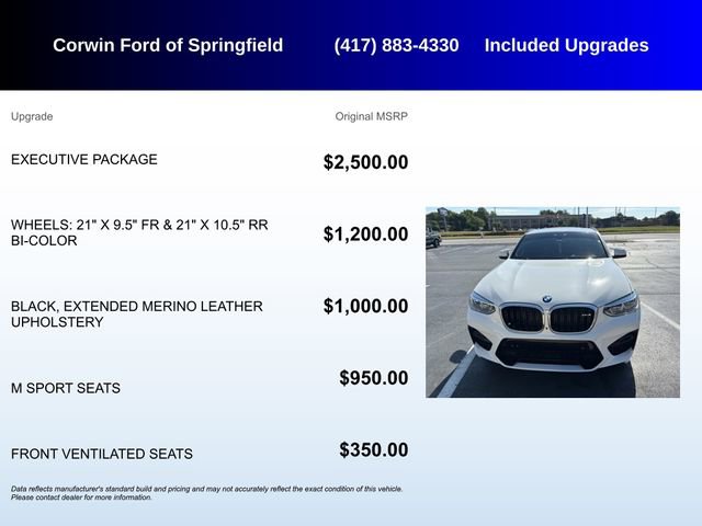 Used 2020 BMW X4 M w/ Executive Package AWD/4WD image 5
