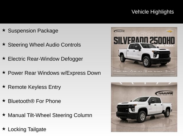 Used 2021 Chevrolet Silverado 2500 W/T w/ Gooseneck/5TH Wheel Package AWD/4WD image 15