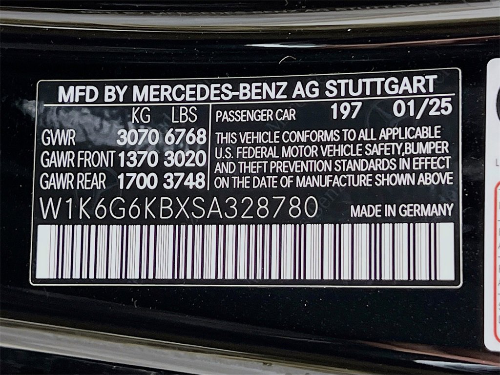 New 2025 Mercedes-Benz S 580e 4MATIC Sedan image 36