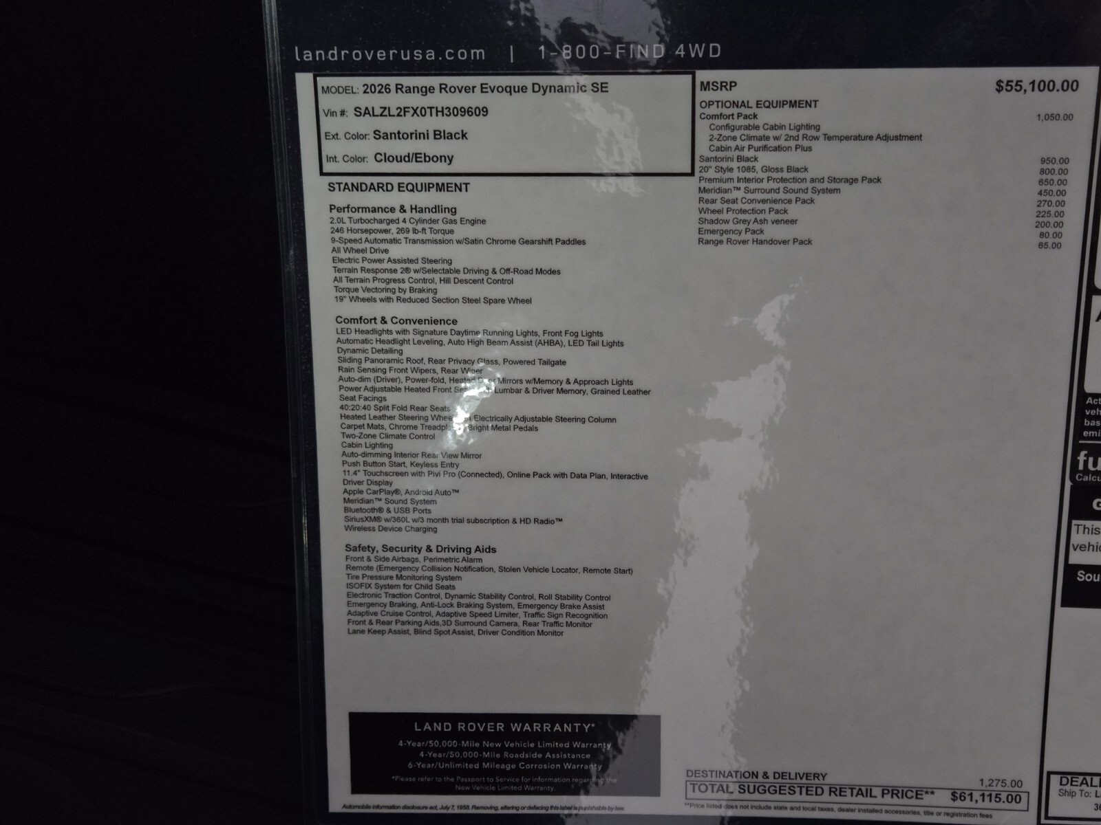 New 2026 Land Rover Range Rover Evoque Dynamic SE image 17