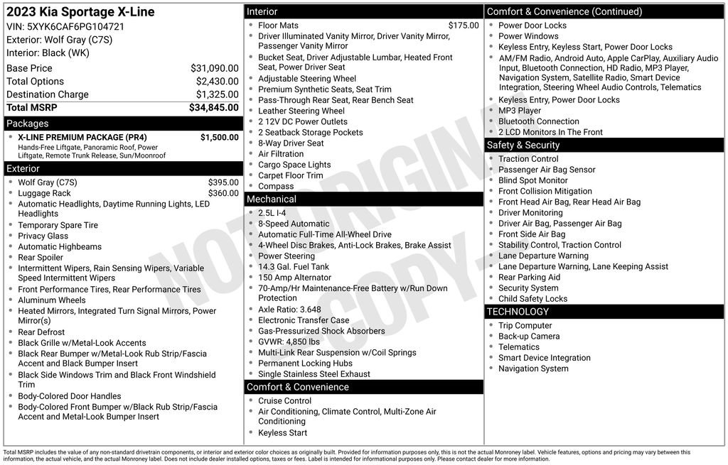 Certified 2023 Kia Sportage X-Line w/ X-Line Premium Package image 37