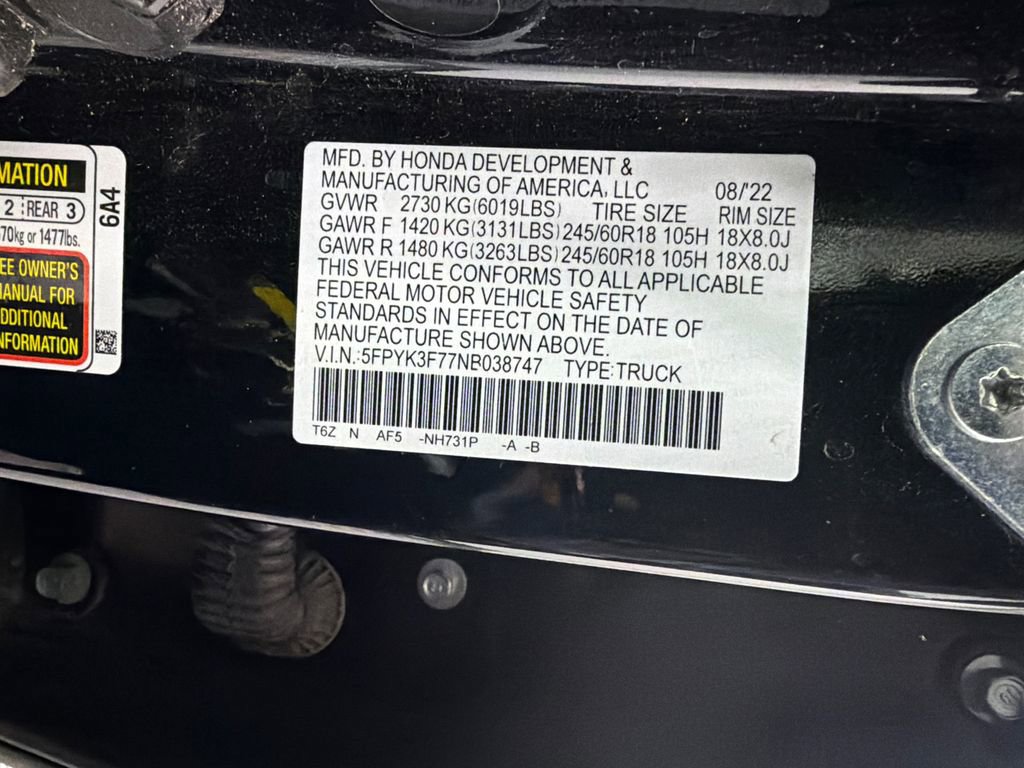 Used 2022 Honda Ridgeline RTL-E image 34