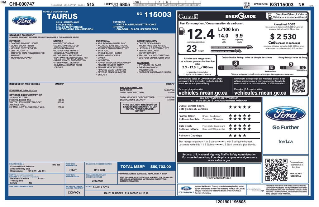 Used 2019 Ford Taurus Limited