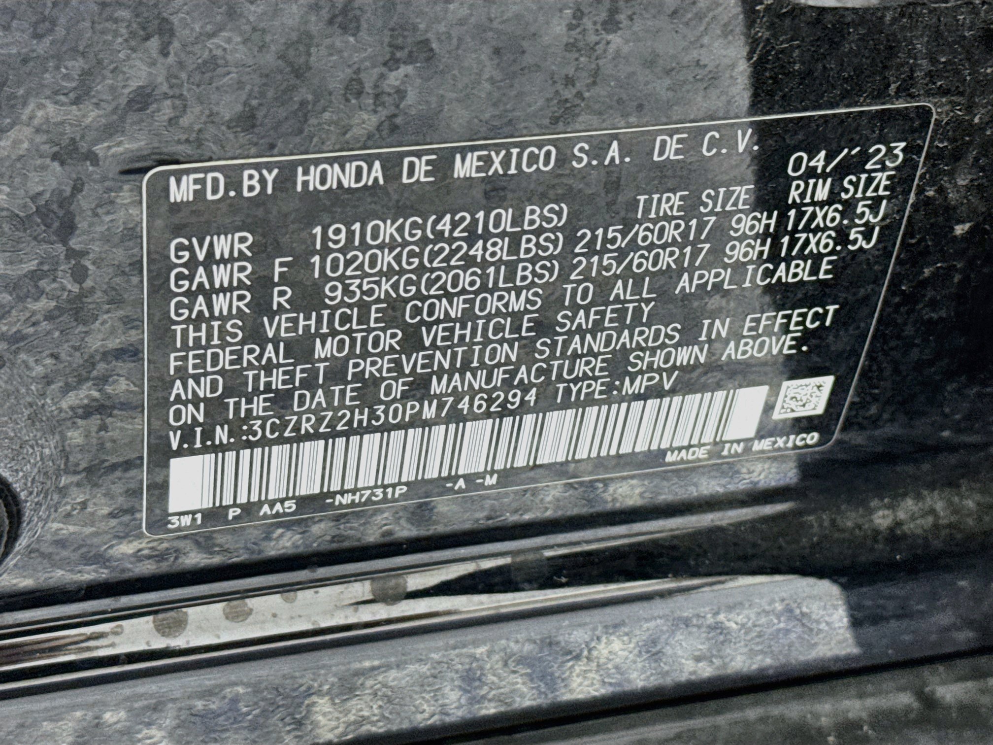 Certified 2023 Honda HR-V LX image 29