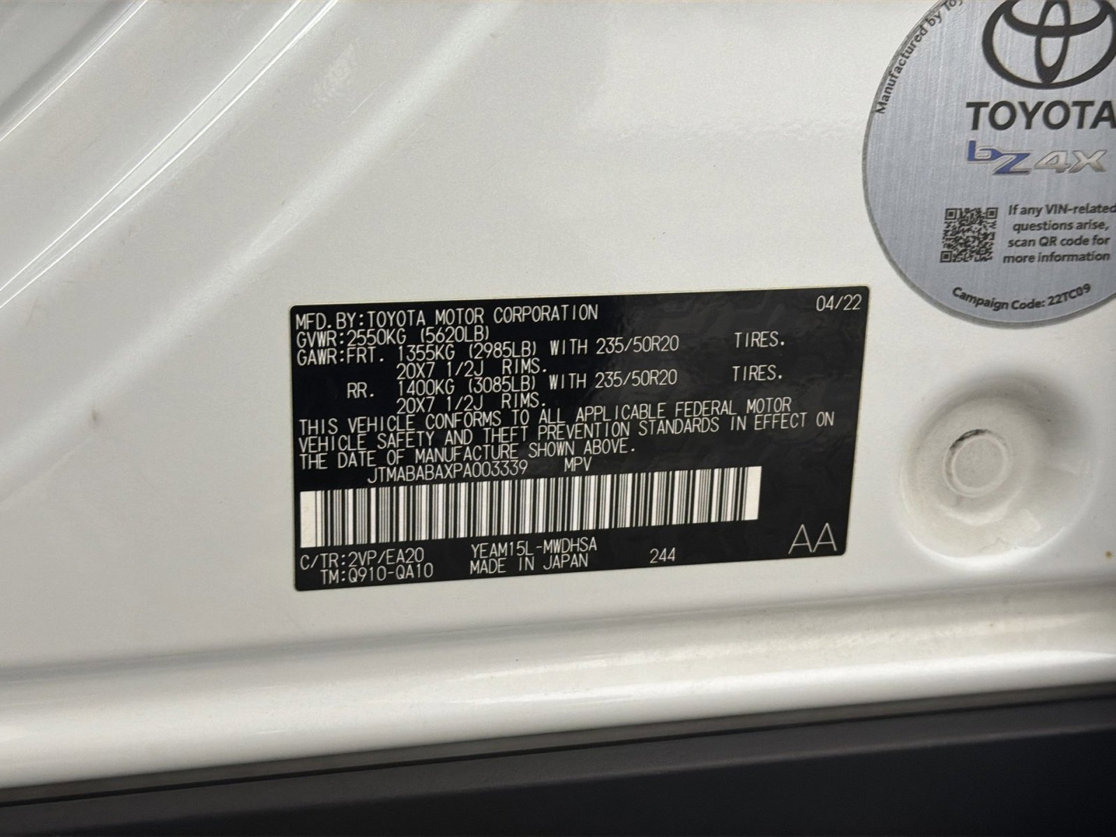 Used 2023 Toyota bZ4X XLE image 29