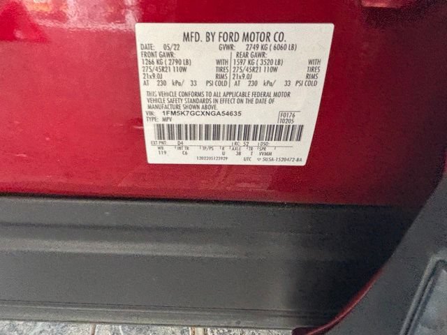 Used 2022 Ford Explorer ST w/ Equipment Group 401A RWD image 14