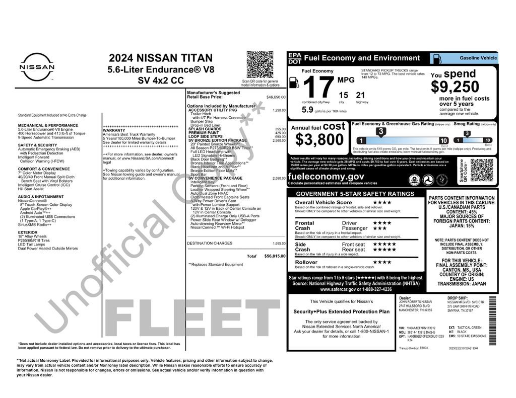 Certified 2024 Nissan Titan SV w/ SV Bronze Edition Package image 5