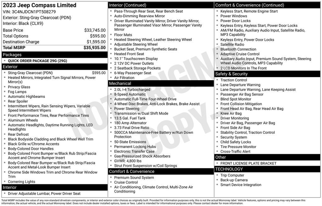 Used 2023 Jeep Compass Limited image 10