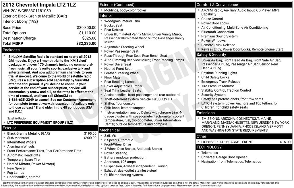 Used 2012 Chevrolet Impala LTZ image 28